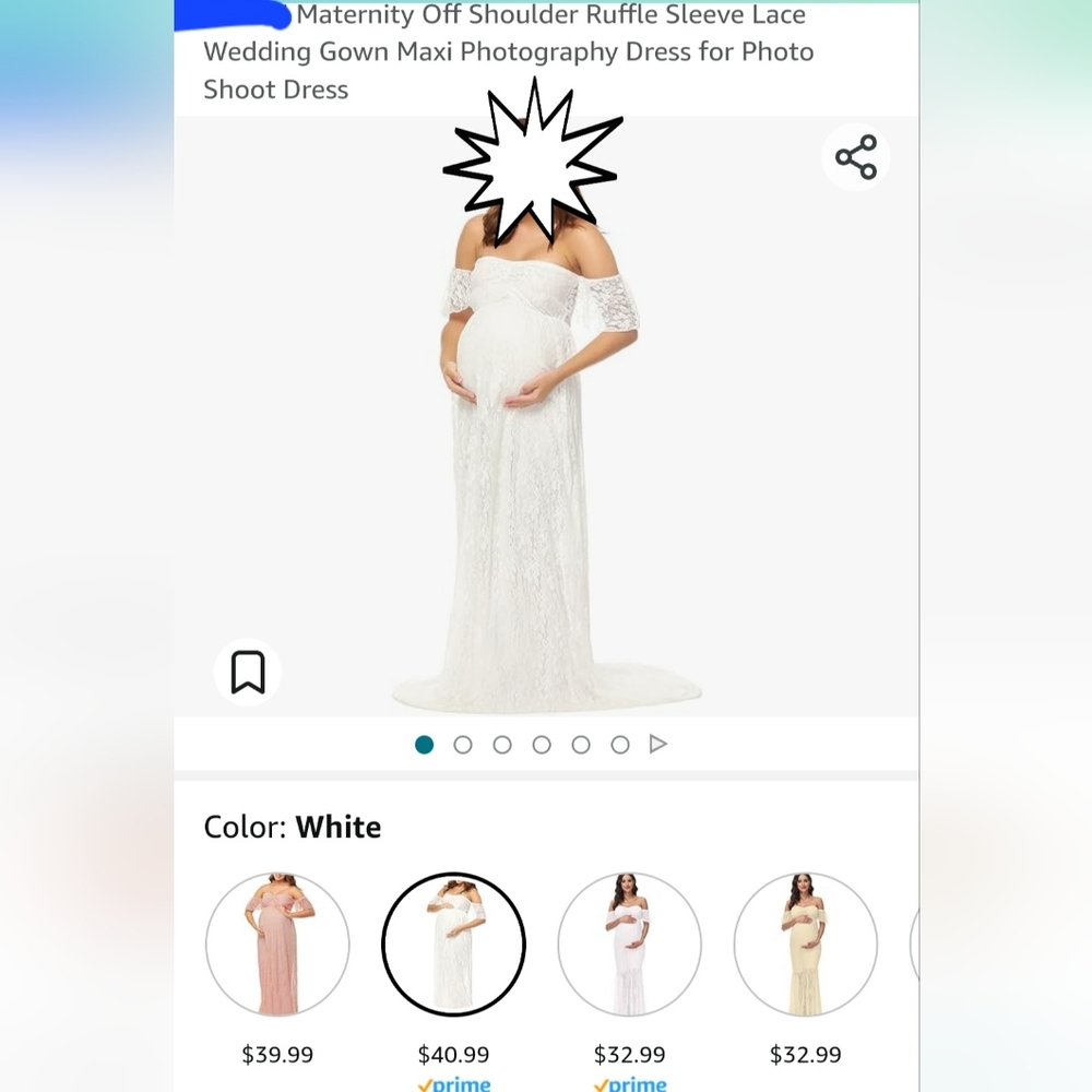 Off the shoulder Maternity dress